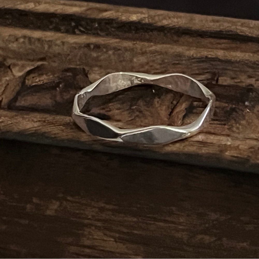 Taxco 925 Silver Wavy Ring Handmade stackable Mexican Jewelry - Picture 7 of 13